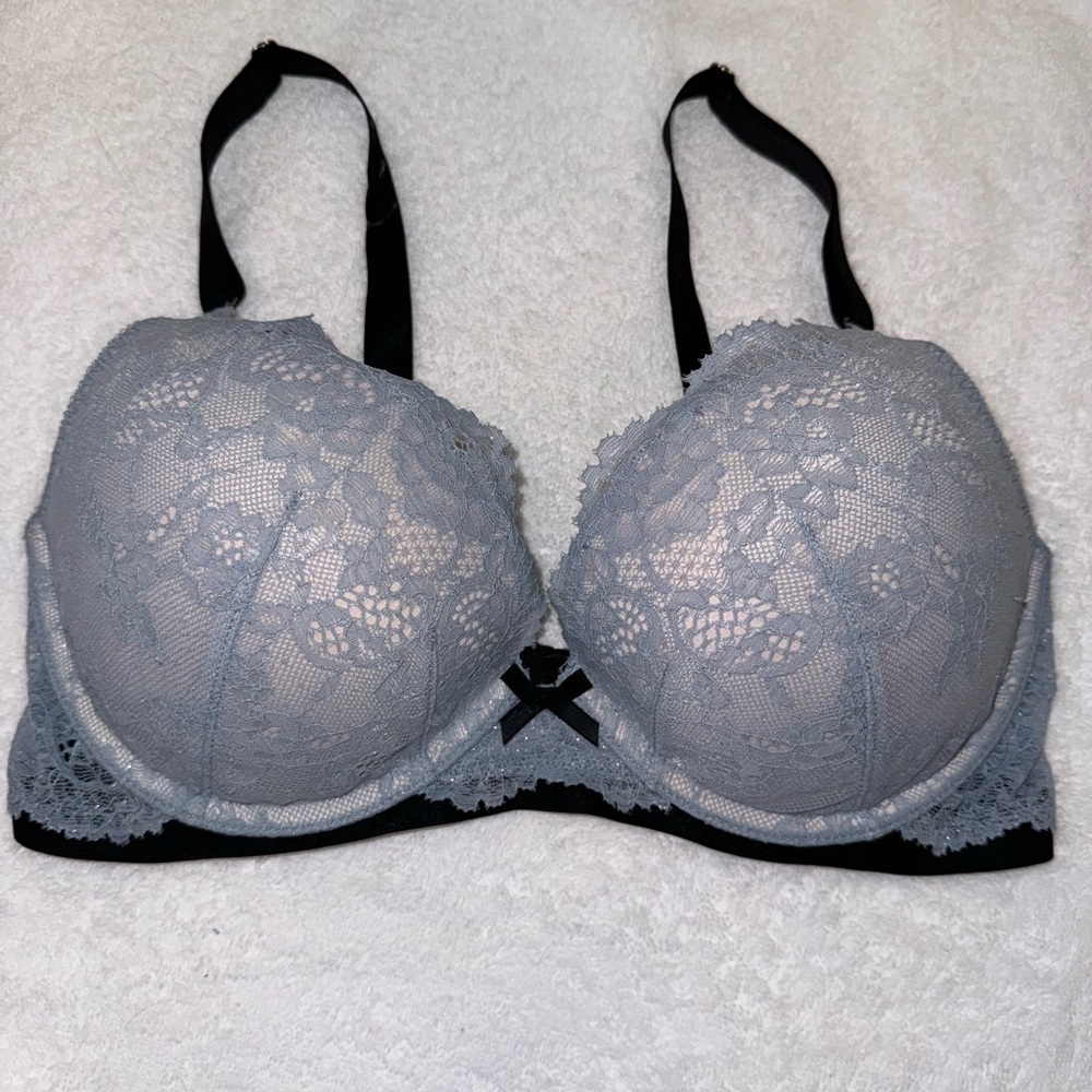 Victoria's Secret Lace Bra - Black and Gray